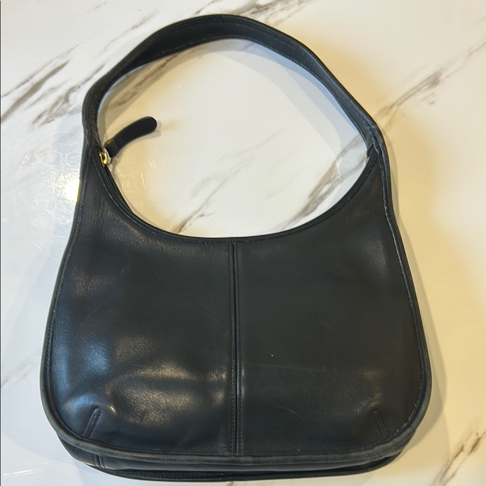 Coach Vintage Black Leather Ergo Hobo Shoulder Bag